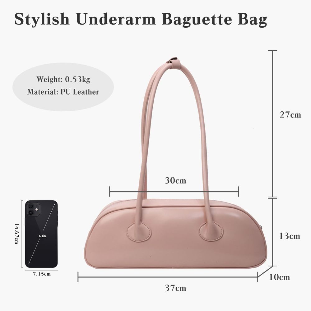 Small Pu Leather Handbag - Waterproof Top Handle Shoulder Bag, :[ - Picture 3 of 8